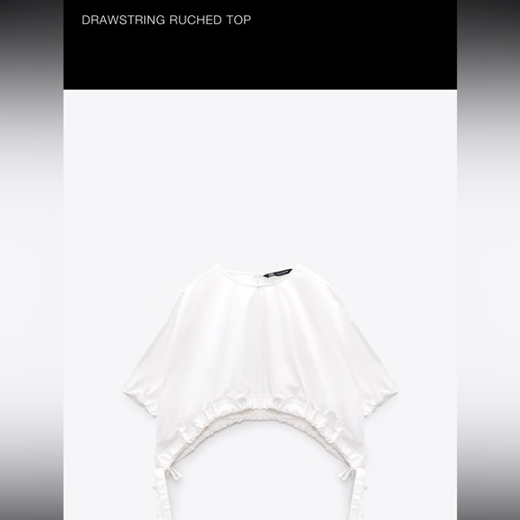 Zara Drawstring Ruched Crop Top - Picture 6 of 7